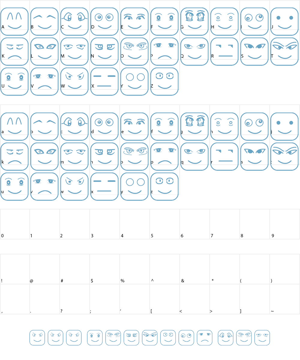 Cube Face ST Font Character